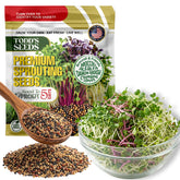 Todd's Seeds frente del empaque mostrando mezcla y beneficios frescos