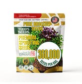 Todd's Seeds paquete frontal 2.5 lb mostrando texto y sello, confianza en rendimiento