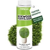 TPS NUTRIENTS botella frontal mostrando Boxwood Fertilizer y presentación de 8 oz