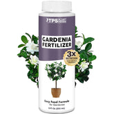 TPS NUTRIENTS botella frontal mostrando Gardenia Fertilizer, práctico y concentrado
