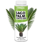 TPS NUTRIENTS frasco frontal de fertilizante para sago palm mostrando presentación 8 oz y fácil dosificación