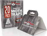 Trap A Pest frente del paquete mostrando 20 trampas, protección confiable