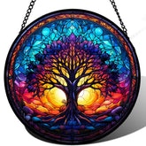 Generic Tree of Life Suncatcher frontal mostrando patrón y beneficio decorativo