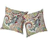 TWLEAR vista frontal del cojín paisley chilli, color vibrante y protección contra agua