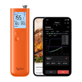 Typhur base LCD frontal mostrando lecturas y control rápido