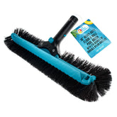U.S. Pool Supply cepillo frontal mostrando barrido 270° y cobertura amplia