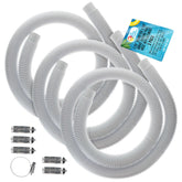 U.S. Pool Supply paquete frontal mostrando mangueras y abrazaderas, calidad visible