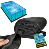 U.S. Pool Supply protector frontal mostrando tamaño y forma rectangular, protege el liner