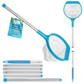 U.S. Pool Supply empaque frontal mostrando la red y accesorios, ahorro de espacio