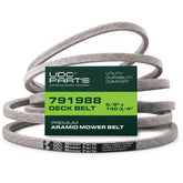 UDC Mower Belts correa 791988 frontal mostrando el producto y ajuste fiable