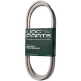 UDC Mower Belts correa frontal en embalaje, durabilidad visible