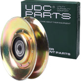UDC Parts polea idler frontal mostrando forma y orificio central, facilita sustitución rápida