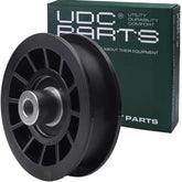 UDC Parts polea tensora frontal mostrando forma robusta y ajuste fácil