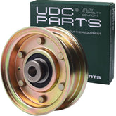 UDC Parts polea tensora vista frontal mostrando ajuste preciso