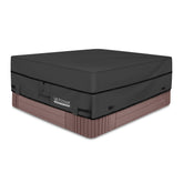 ULTCOVER vista frontal de la funda protegiendo spa, protección inmediata