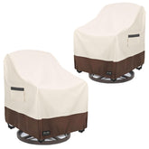 UNARK vista frontal de la funda cubriendo silla giratoria, protección contra lluvia