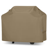 Unicook vista frontal de la funda 65" protegiendo parrilla, resistencia inmediata