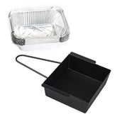 Uniflasy bandeja frontal instalada en Nexgrill para control limpio de grasa