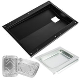 Uniflasy bandeja de grasa frontal mostrando ajuste preciso, mejora limpieza
