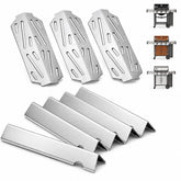 Uniflasy kit frontal para Weber Genesis II 300 mostrando barras y deflectores, mejora durabilidad