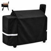 Uniflasy funda frontal ajustada a Traeger Pro 34 protegiendo la parrilla