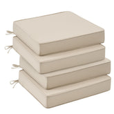 UNIKOME cojín frontal 24x24 mostrando corte y color beige para comodidad exterior