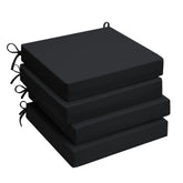UNIKOME vista frontal de pack de 4 cojines negros, comodidad visible