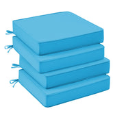 UNIKOME vista frontal de juego de 4 cojines teal, mejora el confort