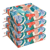 UNIKOME vista frontal del pack de 4 cojines palm tropical, añade confort inmediato