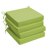 UNIKOME vista frontal del pack de cuatro cojines verdes, comodidad inmediata