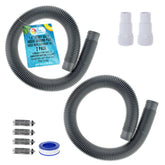 U.S. Pool Supply manguera frontal del kit mostrando longitud y acabado, solución duradera