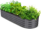 Utopia Home vista frontal de la cama elevada, maximiza cultivo