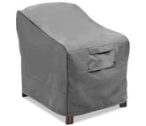 Vailge vista frontal de la funda protegiendo una silla con ajuste seguro