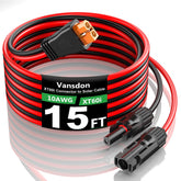 Vansdon vista frontal de conectores XT60i, conexión segura y fiable