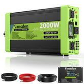 Vansdon panel frontal mostrando controles y beneficios de gestión fácil