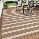 Vaukki alfombra exterior vista frontal, aspecto decorativo y resistente