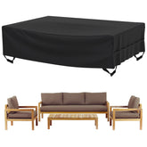 Velway vista frontal de la funda que protege muebles y resiste intemperie