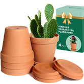 vensovo pack de 4 macetas frontales mostrando acabado y tamaño para decoración