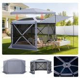VEVOR vista frontal de la carpa 12x12 para reuniones al aire libre y sombra