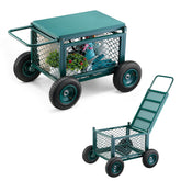 VEVOR vista frontal del carrito mostrando almacenamiento y estructura resistente