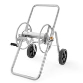VEVOR carro portamangueras frontal mostrando diseño robusto y fácil acceso