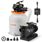 VEVOR filtro frontal mostrando diseño compacto y beneficio de fácil acceso