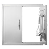 VEVOR vista frontal de la puerta de acceso, aspecto profesional y resistente