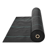 VEVOR vista frontal del rollo mostrando tamaño y color negro para cobertura duradera