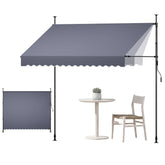 VEVOR vista frontal del toldo mostrando sombra instantánea