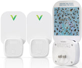 VEYOFLY dispositivo enchufable frontal mostrando diseño compacto y discreto