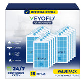 VEYOFLY paquete frontal mostrando 15 recambios, solución sin químicos