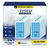 VEYOFLY paquete frontal de 10 recambios mostrando la caja y beneficio de reposición fácil