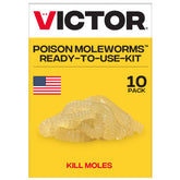 Victor empaque frontal de moleworms mostrando el kit completo y fácil identificación