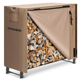 VIVOHOME estante frontal mostrando estructura resistente y almacenamiento ordenado